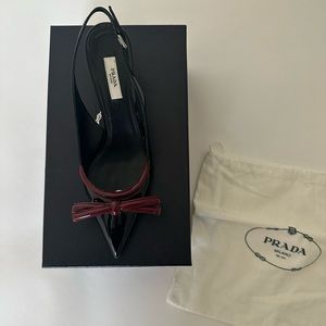 Vintage Prada bow heels